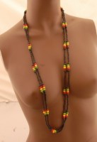 NÁHRDELNÍK DŘEVO RASTA DLOUHÝ