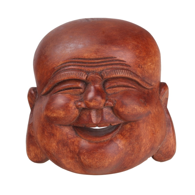 MASKA ŠŤASTNÝ MNICH PUTAJ TMAVÝ 13cm