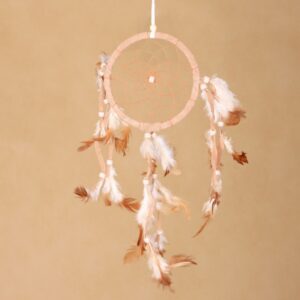 LAPAČ SNŮ KOŽENÝ BÉŽOVÝ