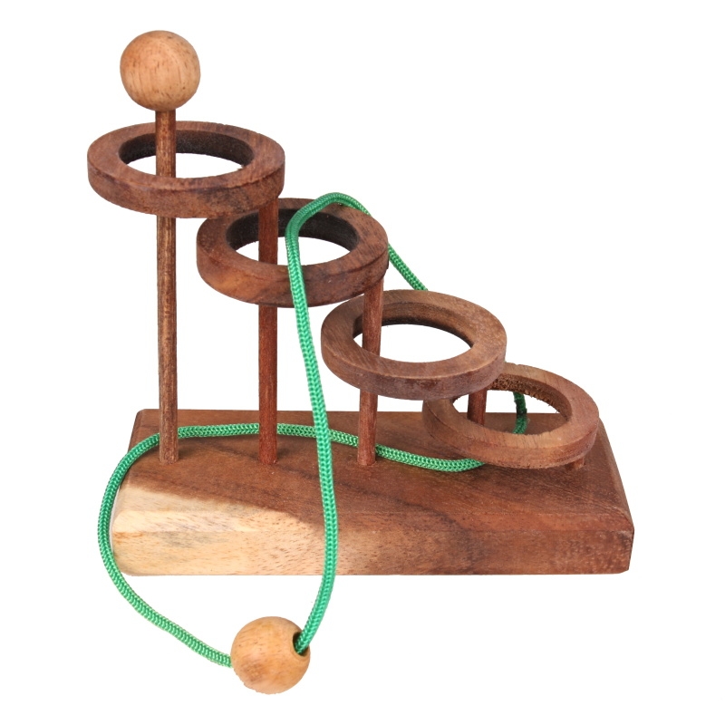DŘEVĚNÝ HLAVOLAM SCHODY - HOOP PUZZLE