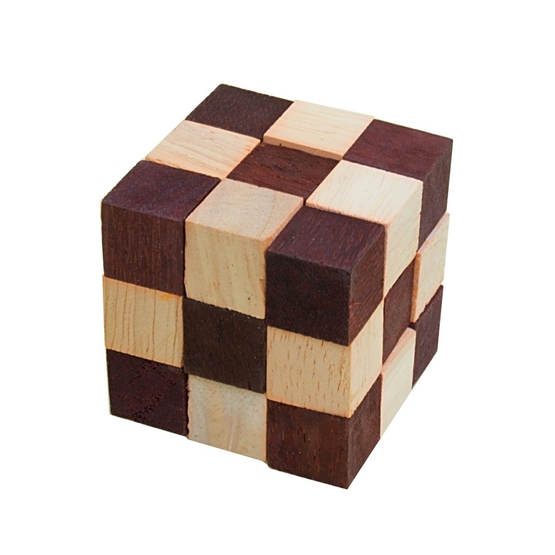 DŘEVĚNÝ HLAVOLAM HADÍ KOSTKA