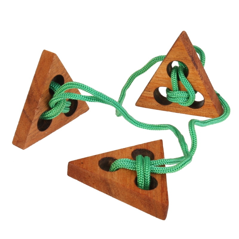 DŘEVĚNÝ HLAVOLAM TŘI TYGŘI