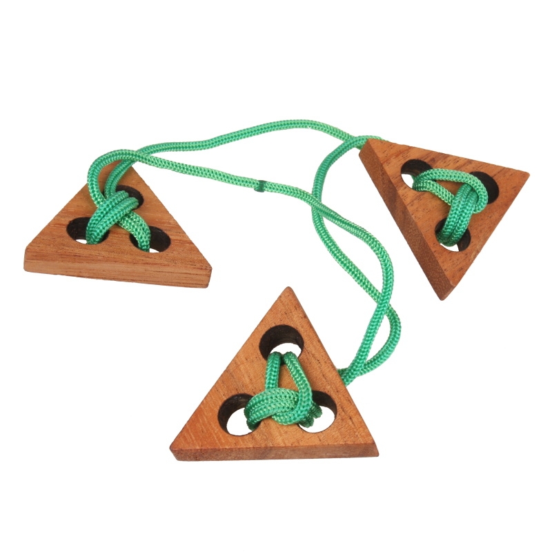 DŘEVĚNÝ HLAVOLAM TŘI TYGŘI