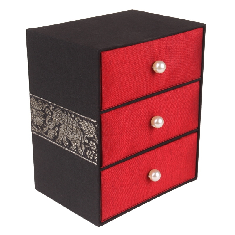 ŠPERKOVNICE 3 ŠUPLÍKY ČERVENÁ