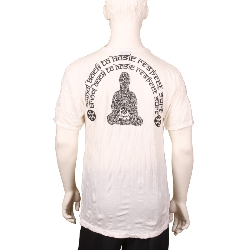 TRIČKO PÁNSKÉ SURE BUDDHA LOTOS BÍLÉ