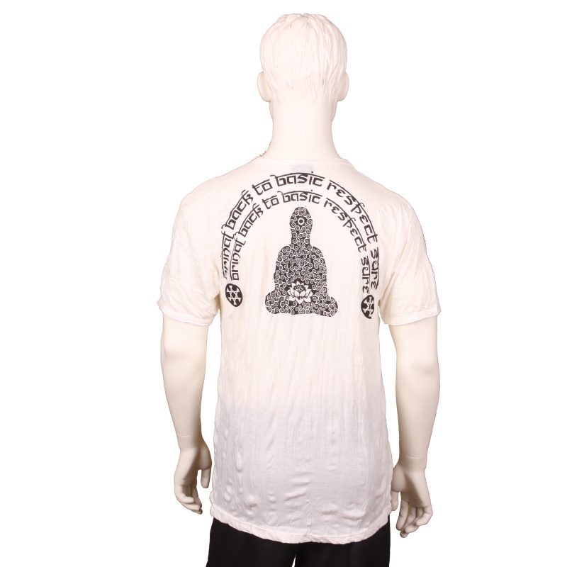 TRIČKO PÁNSKÉ SURE BUDDHA LOTOS BÍLÉ