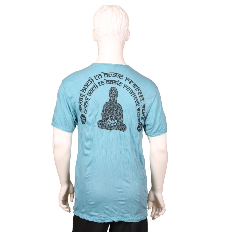 TRIČKO PÁNSKÉ SURE BUDDHA LOTOS TYRKYS L