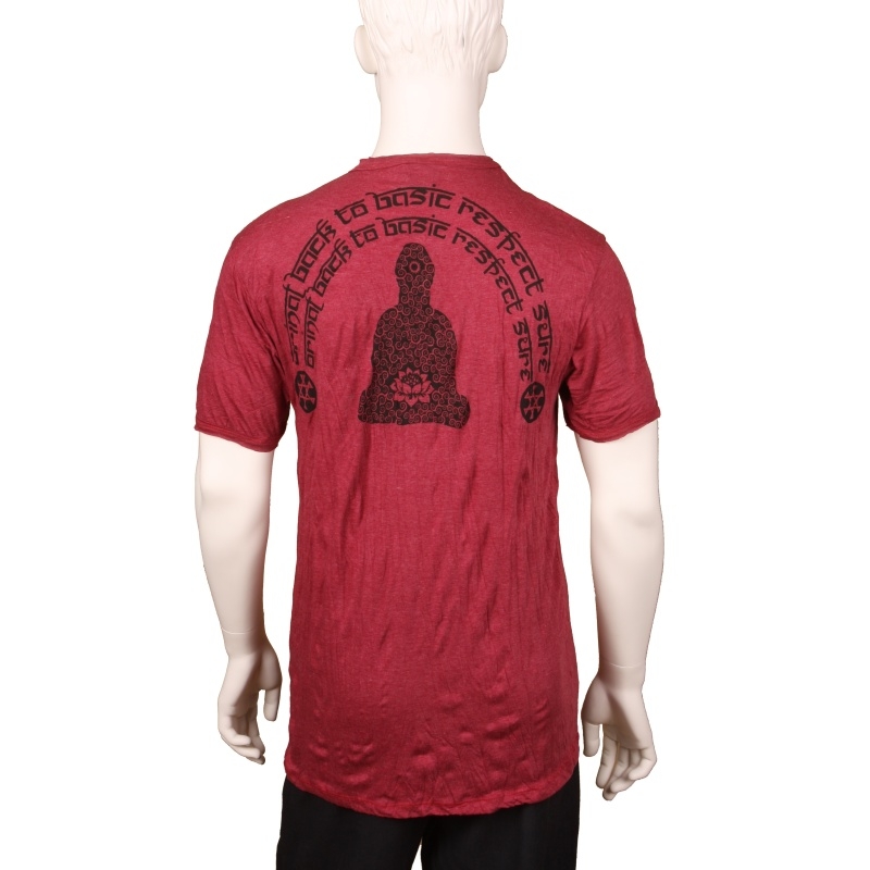 TRIČKO PÁNSKÉ SURE BUDDHA LOTOS VÍNOVÉ L