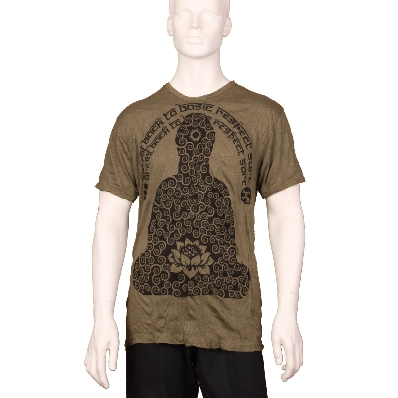 TRIČKO PÁNSKÉ SURE BUDDHA LOTOS ZELENÉ