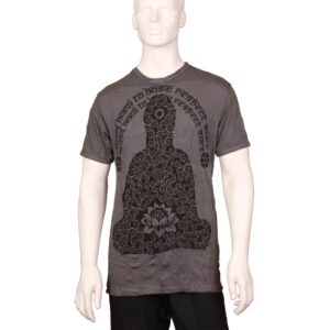 TRIČKO PÁNSKÉ SURE BUDDHA LOTOS ŠEDÉ