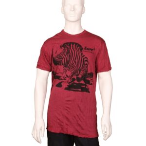 TRIČKO PÁNSKÉ SURE ZEBROROŽEC VÍNOVÉ XL