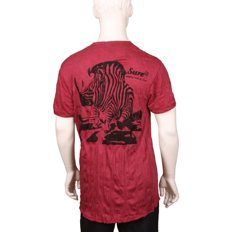 TRIČKO PÁNSKÉ SURE ZEBROROŽEC VÍNOVÉ