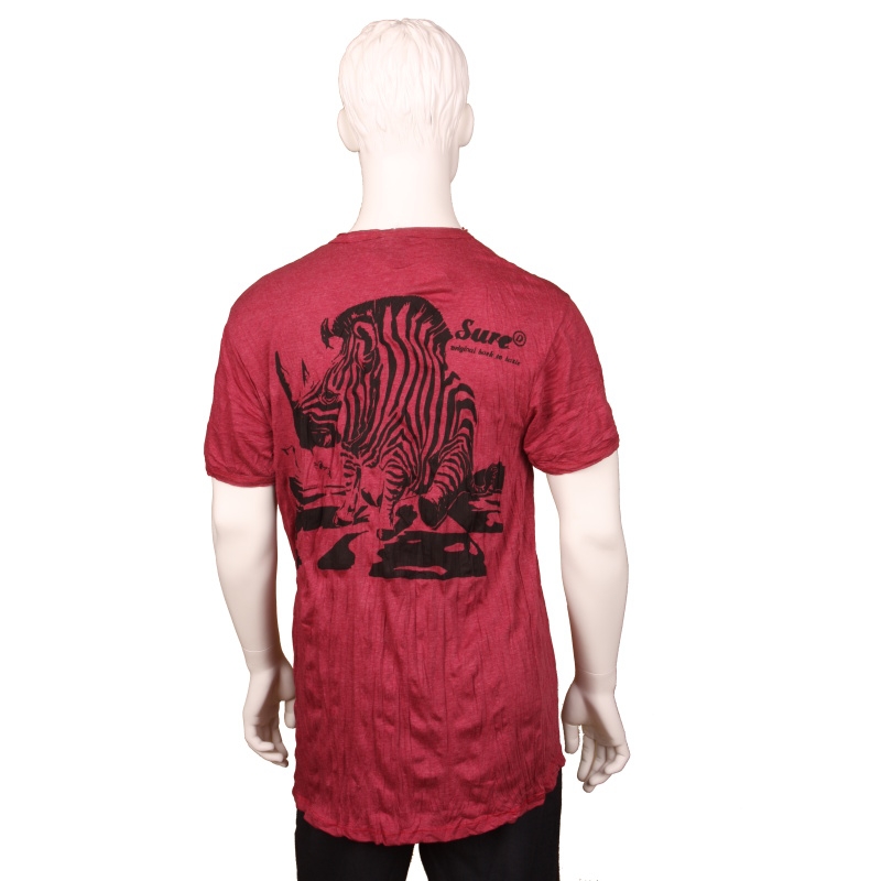 TRIČKO PÁNSKÉ SURE ZEBROROŽEC VÍNOVÉ