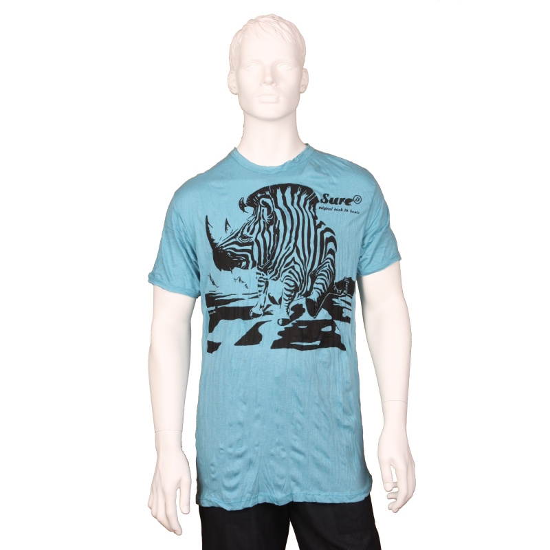 TRIČKO PÁNSKÉ SURE ZEBROROŽEC TYRKYS