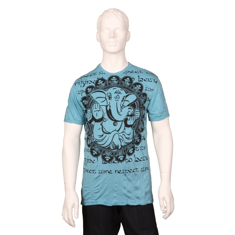 TRIČKO PÁNSKÉ SURE GANÉŠA ÓM TYRKYS L