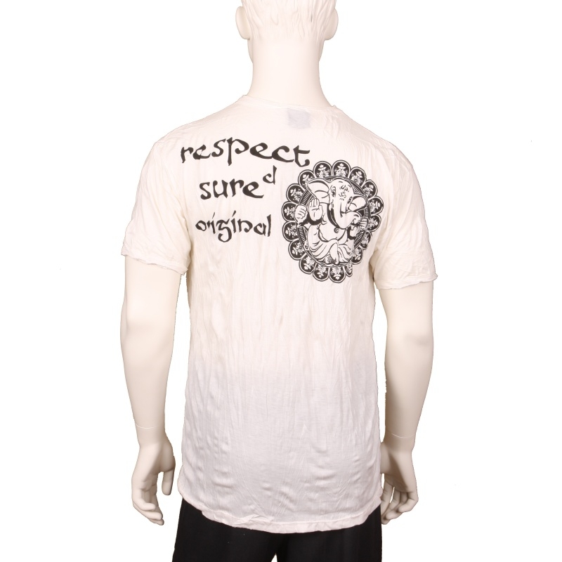 TRIČKO PÁNSKÉ SURE GANÉŠA ÓM BÍLÉ L