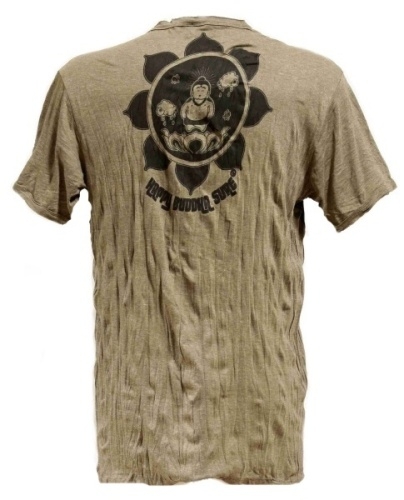 TRIČKO PÁNSKÉ SURE HAPPY BUDDHA KHAKI_product TRIČKO PÁNSKÉ SURE HAPPY BUDDHA