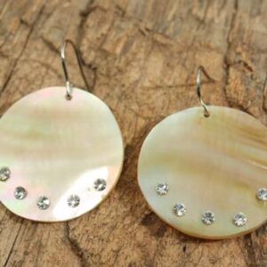 NÁUŠNICE PERLEŤ SE ZIRKONY KULATÉ