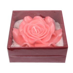 SVÍČKA RŮŽE RŮŽOVÁ V DÁRKOVÉ KRABIČCE