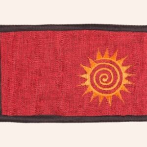 PENĚŽENKA LÁTKOVÁ S VÝŠIVKOU ZUBATÉ SLUNCE