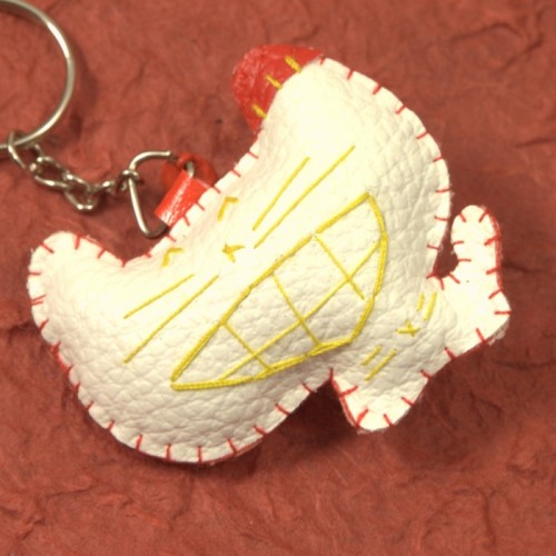 KLÍČ.KOŽEN.KOČKA BÍLÁ