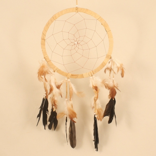 LAPAČ SNŮ KOŽENÝ BÉŽOVÝ