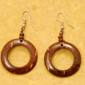 NÁUŠNICE KOKOS OBRUČ hnědá