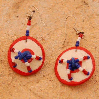 NÁUŠNICE SKOŘÁPKY UZLÍK ČERVENOMODRÝ