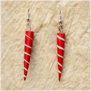 NÁUŠNICE VRKOČ KOST ČERVENÉ