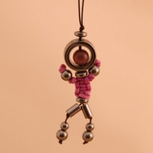 PŘÍVĚSEK NA MOBIL ČLOVÍČEK RŮŽOVÝ