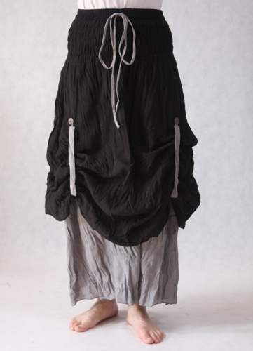 SUKNĚ / ŠATY DVOUVRSTVÁ ČERNÁ